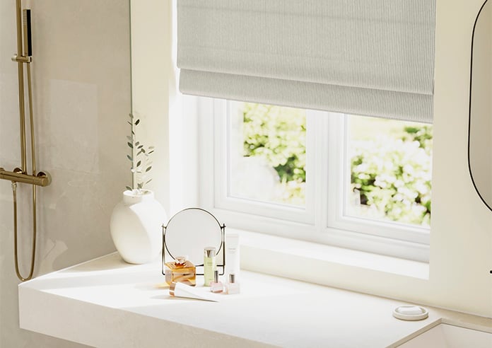 Montierre Stripe, Pale Grey - Twist&Fit Roman Blind - Image 5